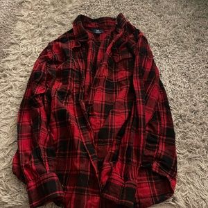 Mens Size Large Red Flannel